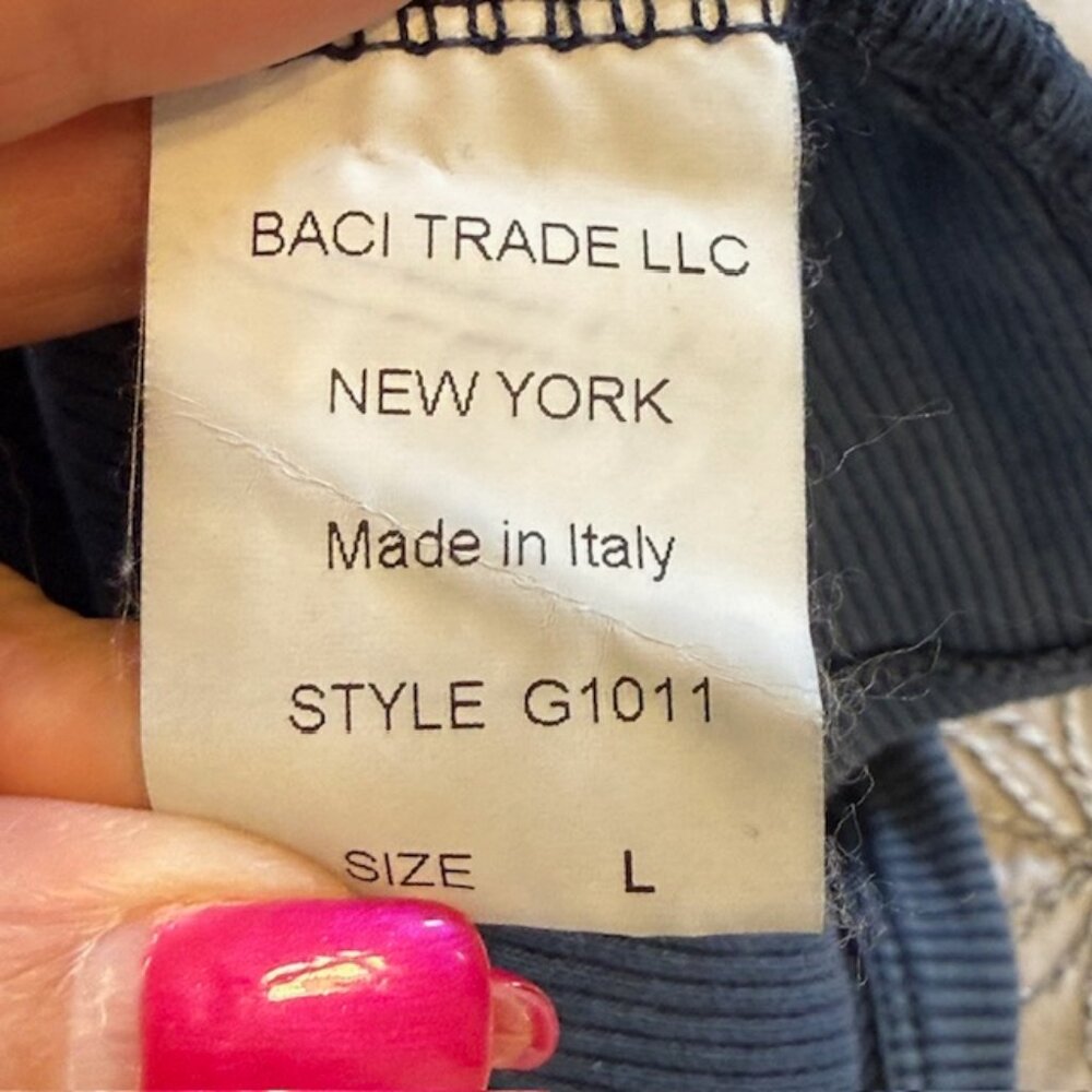 Baci Tank Top, Women's Size Large, Blue, Sleeveless - Picture 8 of 9